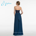 Chiffon Sashes Sequined Dark Blue Bridesmaid Dresses